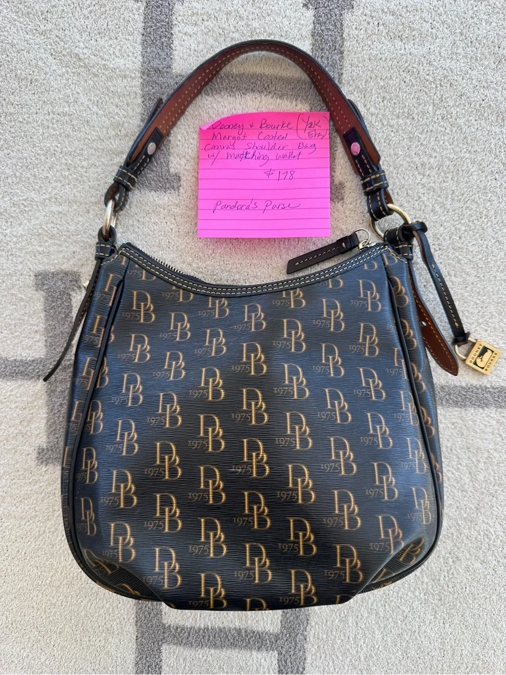 Beautiful Dooney bag with matching wallet